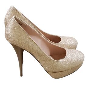 Sparkle platform heels by SM New York